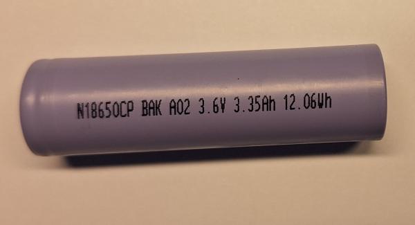Li -Ion ICR BAK  18650 CP cell  